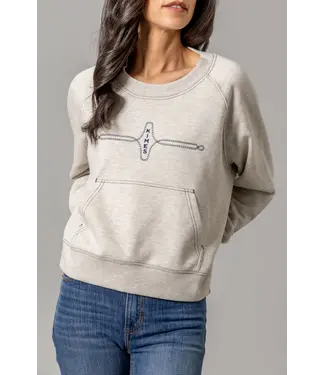 Kimes Ranch Gracie Cropped Light Grey Crewneck