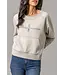 Kimes Ranch Gracie Cropped Light Grey Crewneck