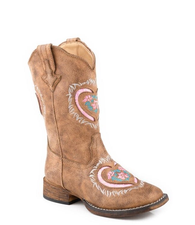 Roper Vintage Heart Little Girl Cowboy Boot