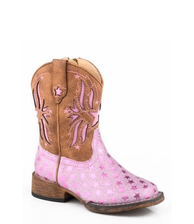 Roper Bottes Western pour Fillette Pink Glitter Stars