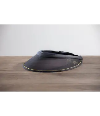 soless Black Visor with gold trim