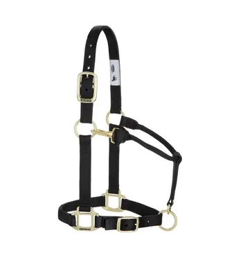 Weaver Original Adjustable Black Chin & Throat Snap 1'' Halter