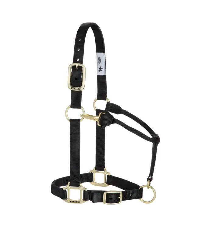 Weaver Original Adjustable Black Chin & Throat Snap 1'' Halter