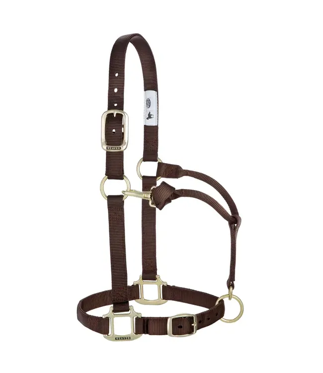 Weaver Original Adjustable Chocolate Chin & Throat Snap 1'' Halter