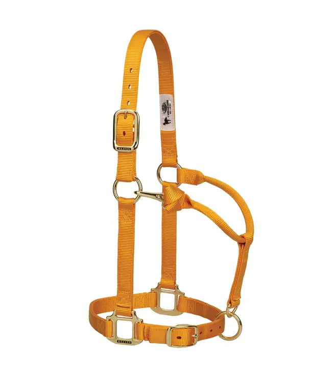 Weaver Original Adjustable Mustard Chin & Throat Snap 1'' Halter