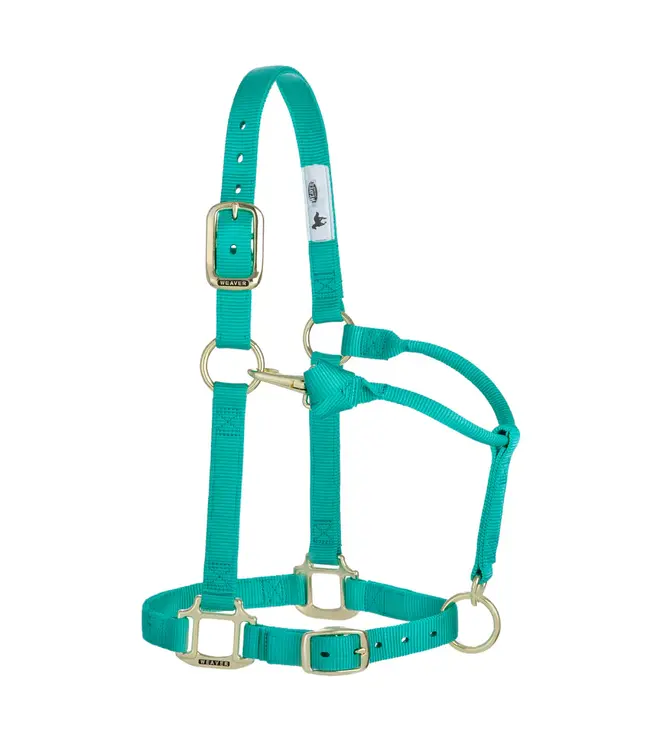 Weaver Original Adjustable Emerald Green Chin & Throat Snap 1'' Halter