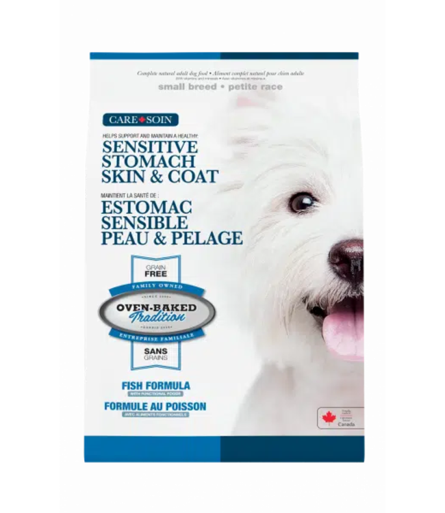 Oven-Baked Tradition Gamme Soin Recette Estomac Sensible & Peau/Pelage pour Chien Adulte Petite Race
