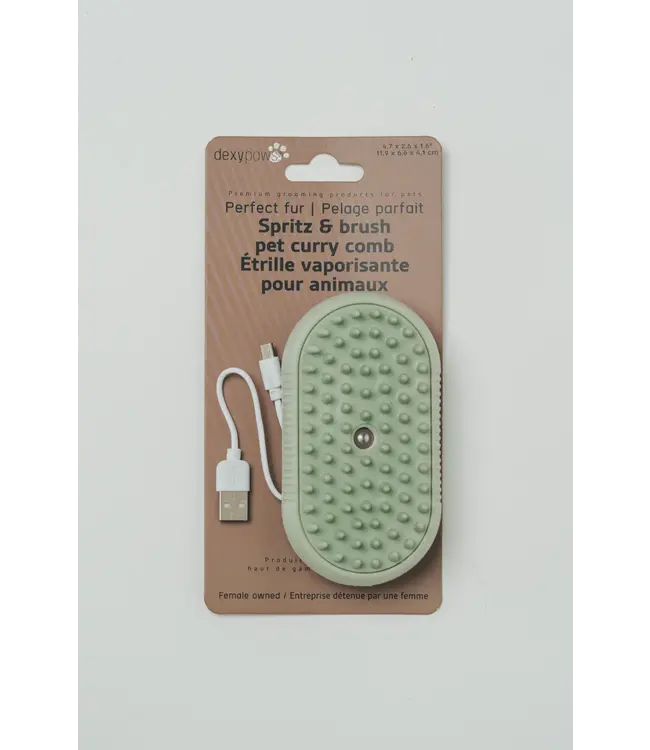 Dexypaws Electric Spritz & Brush Pet Curry Comb