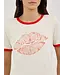 Wrangler Graphic Ringer Lips Antique White Tee