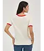 Wrangler Graphic Ringer Lips Antique White Tee