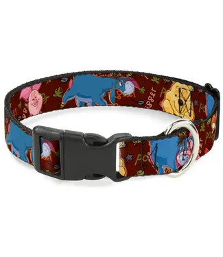 Buckle Down Winnie the Pooh Plastic Clip Collar