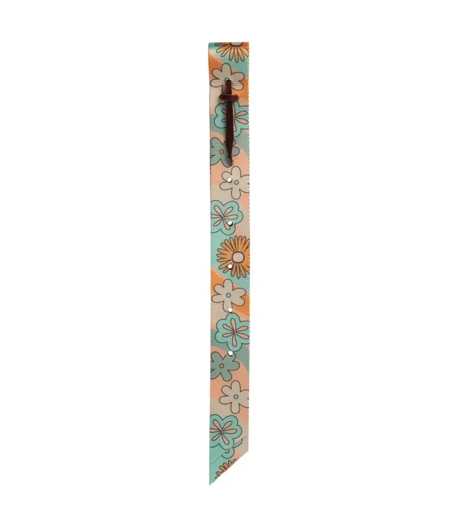Weaver Patterned Tie Strap Retro Flower w/Holes