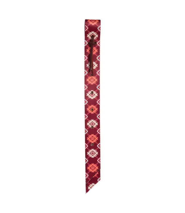 Weaver Patterned Tie Strap Plaid Aztec w/Holes
