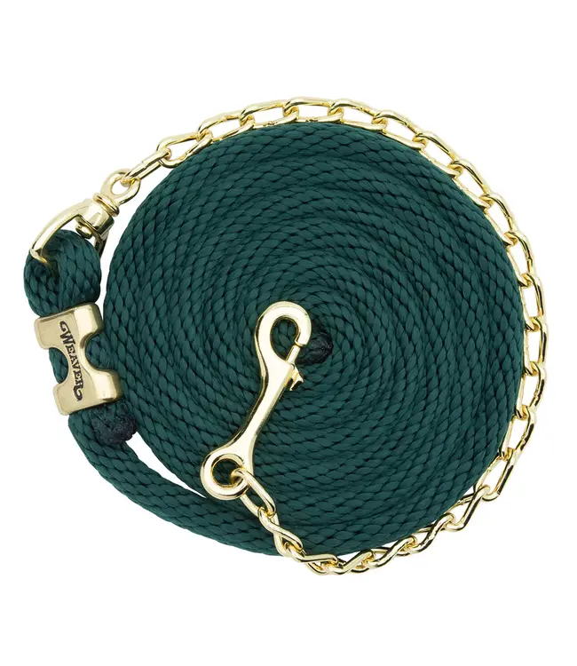 Weaver Poly Lead Rope w/Brass Plated Swivel Chain