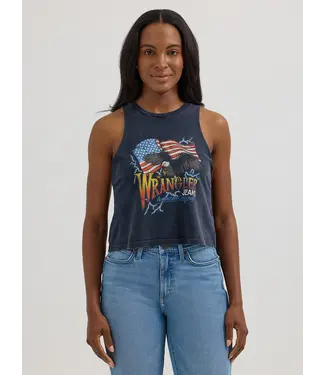 Wrangler Flag Eagle Festival Crop Graphic Tank