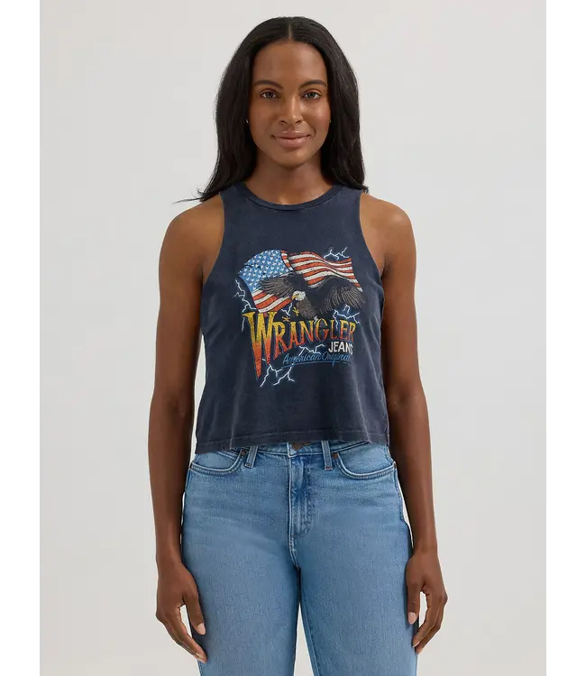Wrangler Flag Eagle Festival Crop Graphic Tank