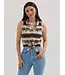 Wrangler Camisole Bold Sans Manches Tie Front Horse Stripe