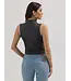 Wrangler Frayed Denim Crop Western Snap Tank