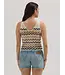 Wrangler Crochet Sweater Tank Chevron White