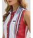Wrangler Brushpopper Stripe Slim Crop Snap Tank USA