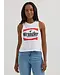 Wrangler Festival Crop Top White Block