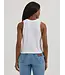 Wrangler Festival Crop Top White Block