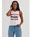 Wrangler White Block Festival Crop Graphic Tank