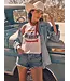 Wrangler Festival Crop Top White Block