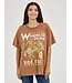Wrangler Caramel Acid Wash Graphic Oversized