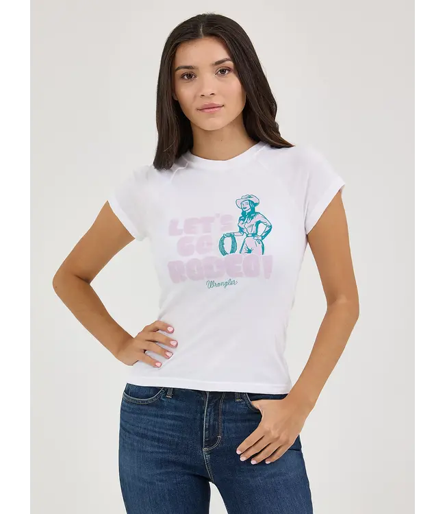 Wrangler Shrunken Western Let's Go Rodeo Tee