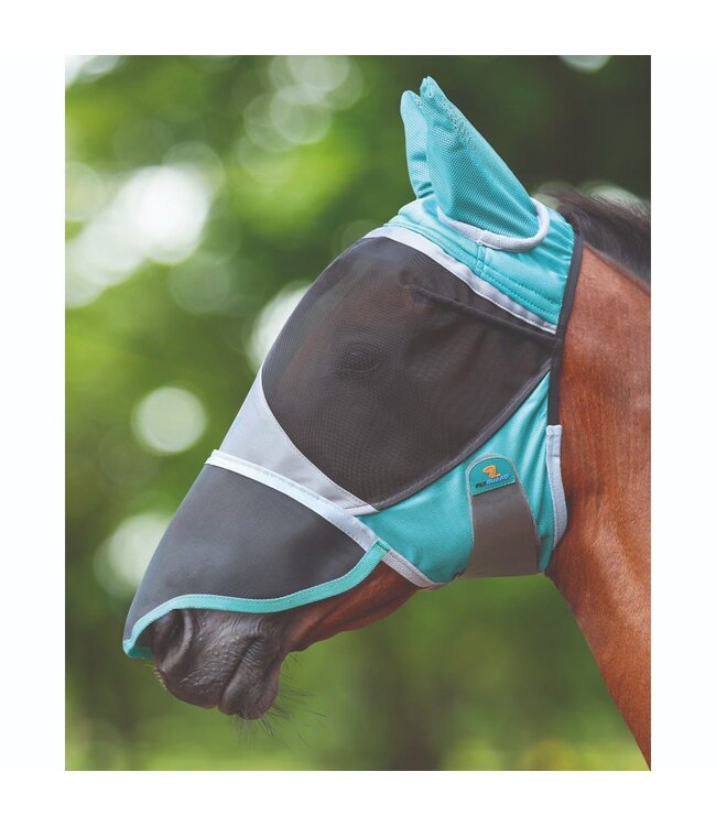 Shires Equestrian FlyGuard Pro Deluxe Fly Mask w/ Ears & Nose