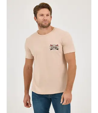 Wrangler Logo Tan Back Graphic T-Shirt