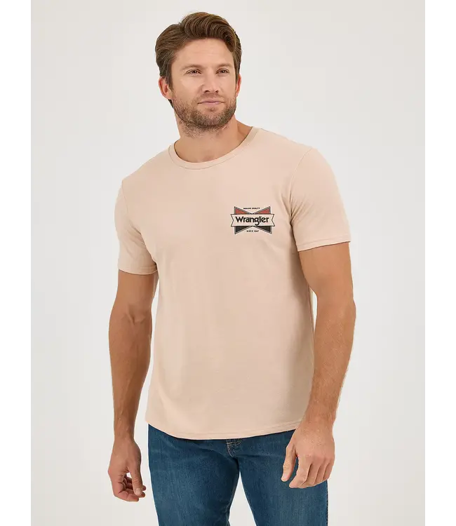 Wrangler Logo Tan Back Graphic T-Shirt