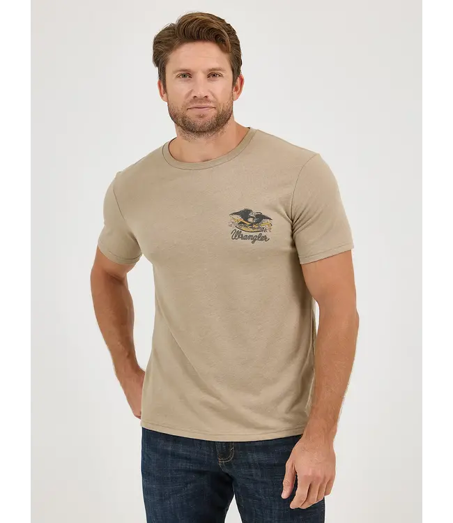 Wrangler Eagle Brown Back Graphic T-Shirt