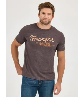 Wrangler Mocha Logo Rope Emblem Graphic T-Shirt