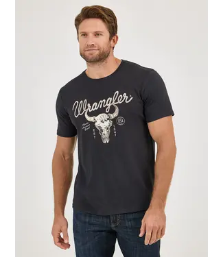 Wrangler T-Shirt Steerhead Graphic Black Steer