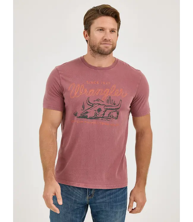 Wrangler Ginger Steerhead Mineral Wash Graphic T-Shirt