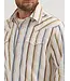 Wrangler Retro Premium Brushpopper Rusty Stripe Western Snap Shirt