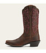 Ariat Round Up Square Toe Powder Brown Western Boot
