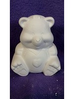 Creative Kreations Ceramics and Gifts Heart Bear 5" Ceramic Bisque, Ready to Paint