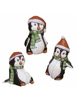 Creative Kreations Ceramics and Gifts Softy Penguins 5" set of 3 Ceramic Bisque, Ready to Paint