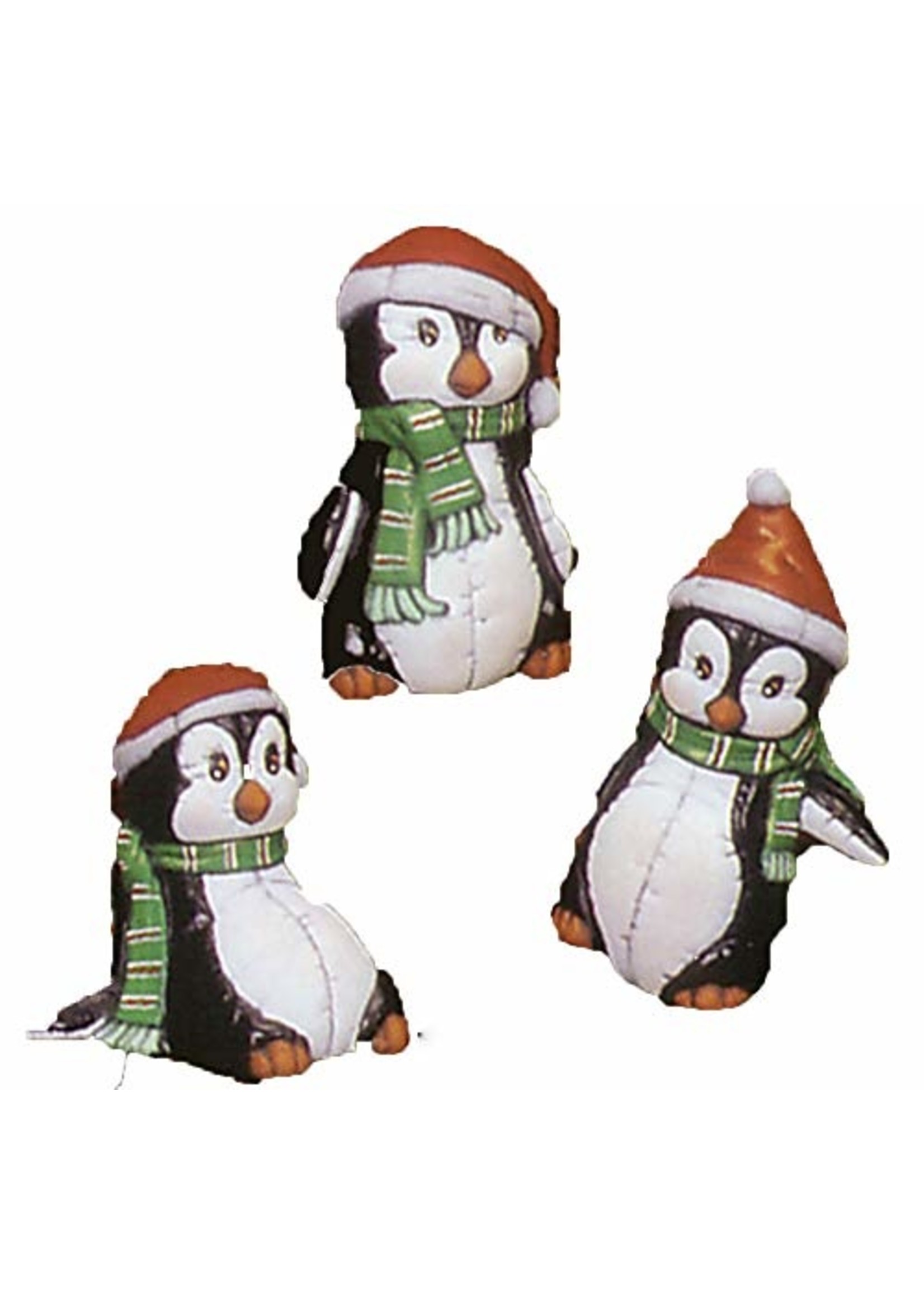 Creative Kreations Ceramics and Gifts Softy Penguins 5" set of 3 Ceramic Bisque, Ready to Paint
