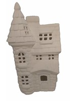 Creative Kreations Ceramics and Gifts Fairy Castle House 11" x 7" Ceramic Bisque, Ready to Paint