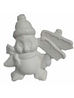 Creative Kreations Ceramics and Gifts Penguin Happy Holiday 5" Ceramic Bisque, Ready to Paint