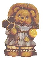 Creative Kreations Ceramics and Gifts Scarecrow Girl Bear 9" Ceramic Bisque, Ready to Paint