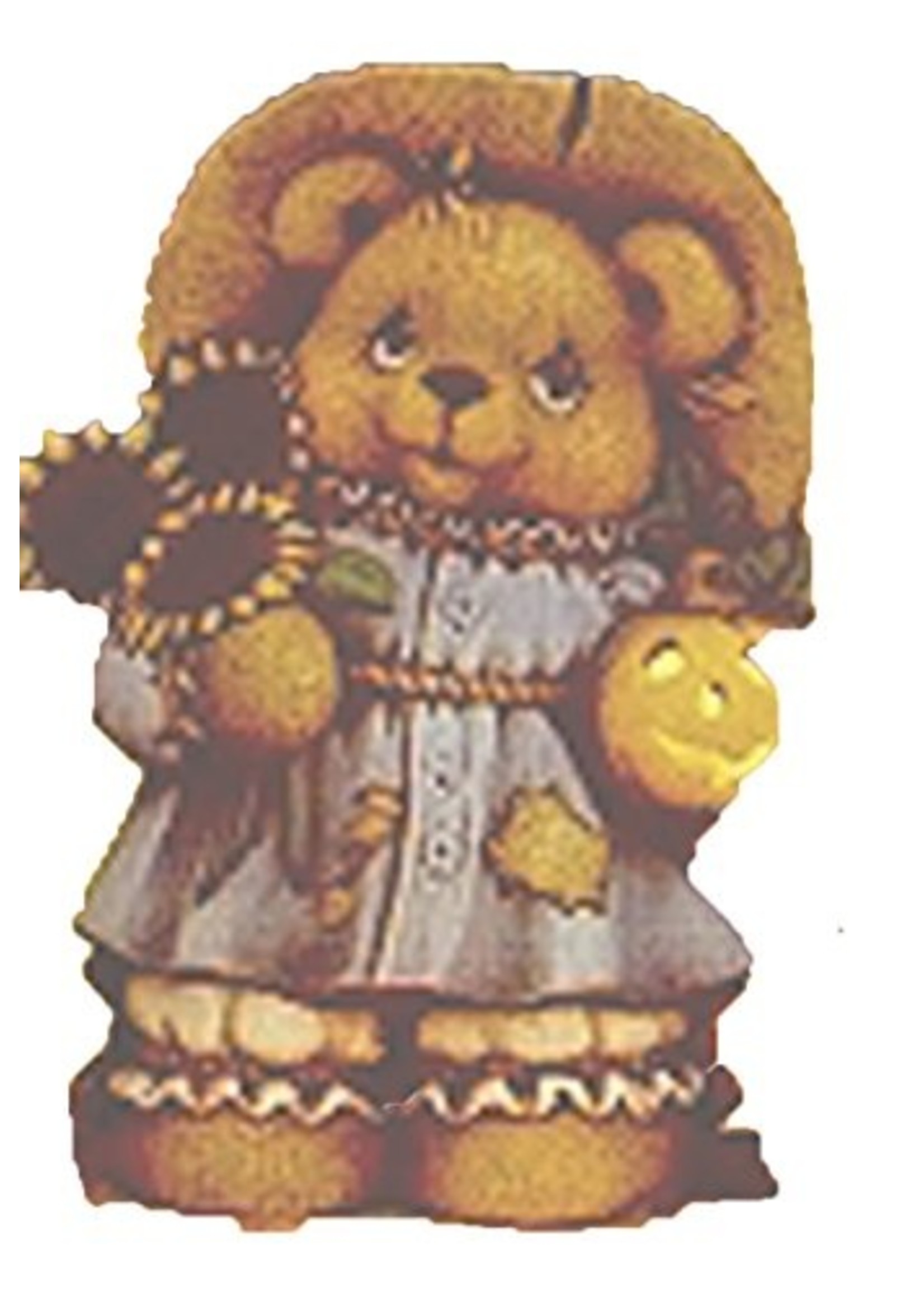 Creative Kreations Ceramics and Gifts Scarecrow Girl Bear 9" Ceramic Bisque, Ready to Paint