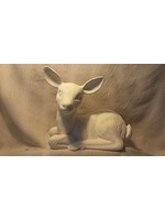 Creative Kreations Ceramics and Gifts Sitting Fawn (Deer) 8" x 10" Ceramic Bisque, Ready to Paint