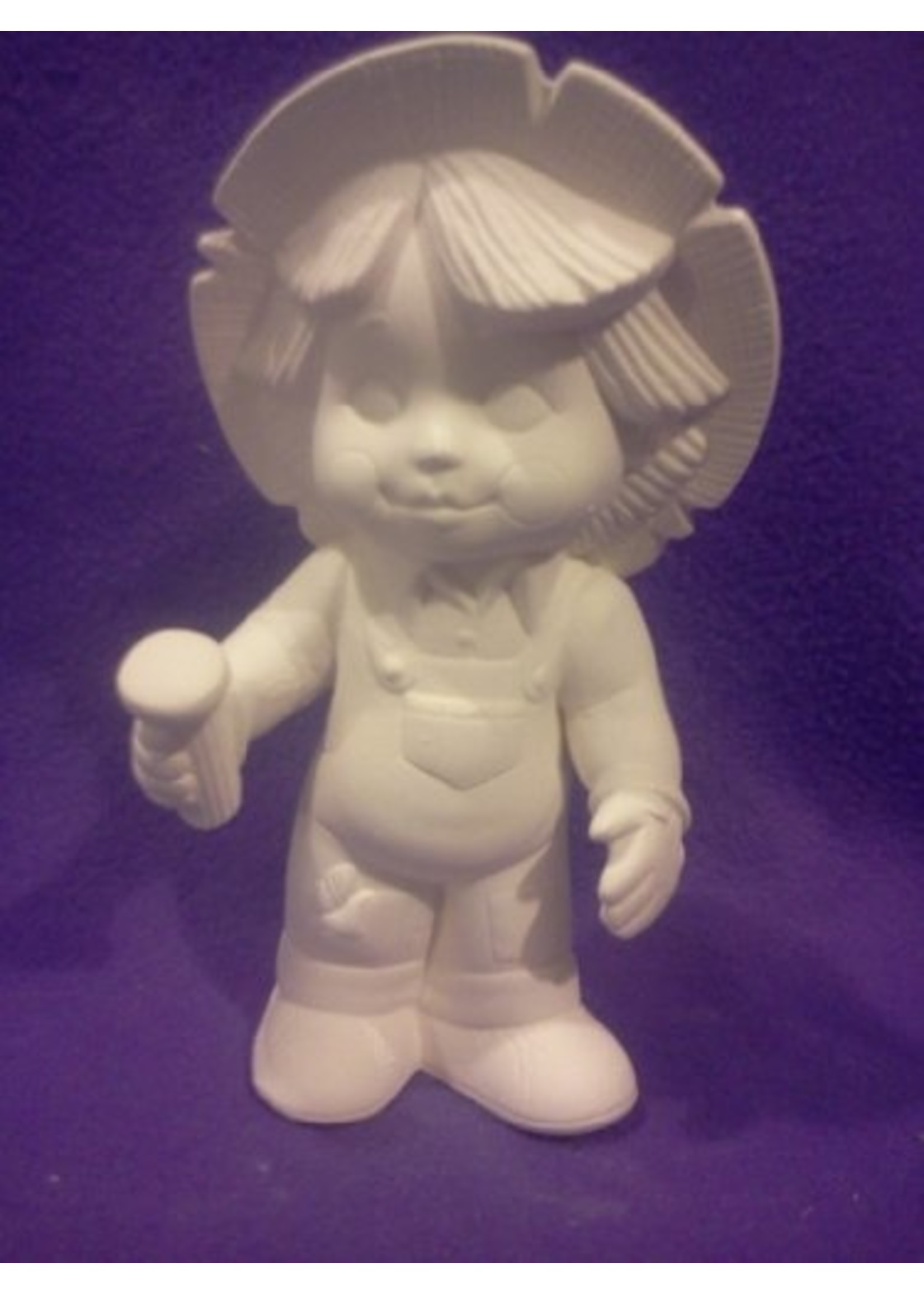 Creative Kreations Ceramics and Gifts Scarecrow Sweet Tot Boy 7" Ceramic Bisque, Ready to paint
