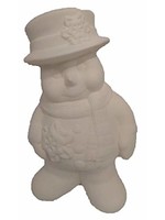 Creative Kreations Ceramics and Gifts Snow Man CM 10" Ceramic Bisque, Ready to Paint
