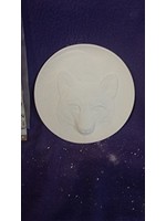 Creative Kreations Ceramics and Gifts Wolf Plate 8" Ceramic Bisque, Ready to Paint